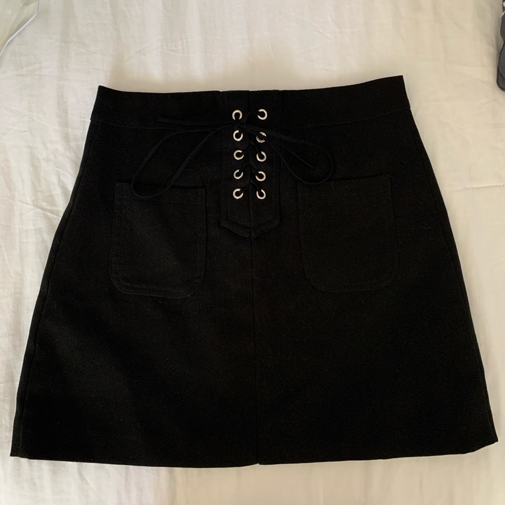 Black mini skirt